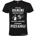 T-SHIRT I MIGLIORI UOMINI DIVENTANO PIZZAIOLI COLORE NERO