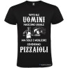 T-SHIRT I MIGLIORI UOMINI DIVENTANO PIZZAIOLI COLORE NERO