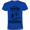 T-SHIRT I MIGLIORI UOMINI DIVENTANO PIZZAIOLI COLORE BLU ROYAL