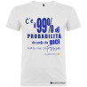 MAGLIETTA PERSONALIZZATA UOMO 99% PROBABILE COLORE BIANCO