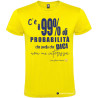 MAGLIETTA PERSONALIZZATA UOMO 99% PROBABILE COLORE GIALLO
