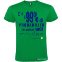 MAGLIETTA PERSONALIZZATA UOMO 99% PROBABILE COLORE VERDE