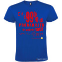 MAGLIETTA PERSONALIZZATA UOMO 99% PROBABILE COLORE BLU ROYAL