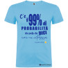 MAGLIETTA PERSONALIZZATA UOMO 99% PROBABILE COLORE AZZURRO