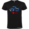 T-SHIRT PERSONALIZZATA AUTO RENAULT 5 GTI LOVE COLORE NERO