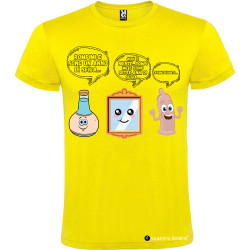 T-shirt personalizzata specchio e 7 anni di sfiga colore giallo