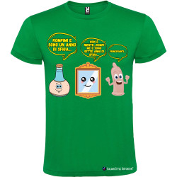T-shirt personalizzata specchio e 7 anni di sfiga colore verde