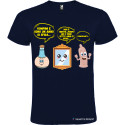 T-shirt personalizzata specchio e 7 anni di sfiga colore blu navy