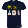 T-shirt personalizzata specchio e 7 anni di sfiga colore blu navy