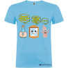 T-shirt personalizzata specchio e 7 anni di sfiga colore azzurro