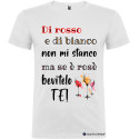 T-shirt personalizzata me se è rosè bevilo tè Italian Style Diffusion® colore bianco