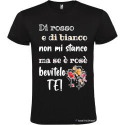 T-shirt personalizzata me se è rosè bevilo tè Italian Style Diffusion® colore nero