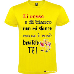 T-shirt personalizzata me se è rosè bevilo tè Italian Style Diffusion® colore giallo