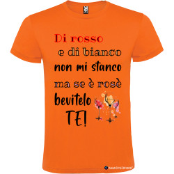 T-shirt personalizzata me se è rosè bevilo tè Italian Style Diffusion® colore arancio