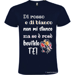 T-shirt personalizzata me se è rosè bevilo tè Italian Style Diffusion® colore blu navy