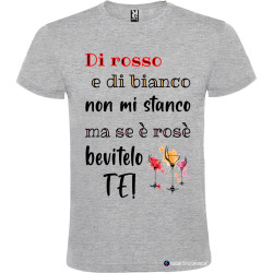 T-shirt personalizzata me se è rosè bevilo tè Italian Style Diffusion® colore grigio