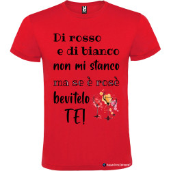 T-shirt personalizzata me se è rosè bevilo tè Italian Style Diffusion® colore rosso