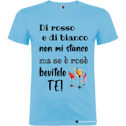 T-shirt personalizzata me se è rosè bevilo tè Italian Style Diffusion® colore azzurro