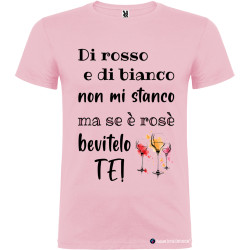 T-shirt personalizzata me se è rosè bevilo tè Italian Style Diffusion® colore rosa