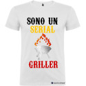 T-shirt personalizzata sono un serial griller Italian Style Diffusion® colore bianco