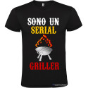 T-shirt personalizzata sono un serial griller Italian Style Diffusion® colore nero
