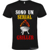T-shirt personalizzata sono un serial griller Italian Style Diffusion® colore nero