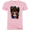 T-SHIRT PERSONALIZZATA NERO TESCHIO COW BOY AMERICA USA COLORE ROSA