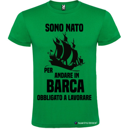 T-SHIRT NATO PER ANDARE IN BARCA COSTRETTO A LAVORARE COLORE VERDE