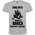 T-SHIRT NATO PER ANDARE IN BARCA COSTRETTO A LAVORARE COLORE GRIGIO