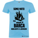 T-SHIRT NATO PER ANDARE IN BARCA COSTRETTO A LAVORARE COLORE AZZURRO
