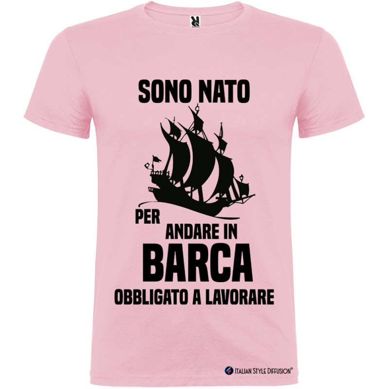 T-shirt Nato per Andare in Barca Costretto a Lavorare