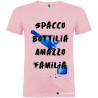 T-SHIRT PERSONALIZZATA SPACCO BOTTIGLIA AMMAZZO FAMIGLIA COLORE ROSA