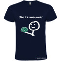 T-SHIRT PERSONALIZZATA TIENI TI È CADUTO IL CERVELLO COLORE BLU NAVY