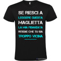 T-shirt personalizzata la mia fidanzata Italian Style Diffusion® colore nero