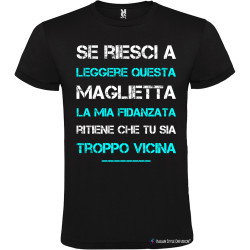 T-shirt personalizzata la mia fidanzata Italian Style Diffusion® colore nero
