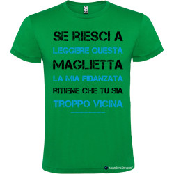 T-shirt personalizzata la mia fidanzata Italian Style Diffusion® colore verde