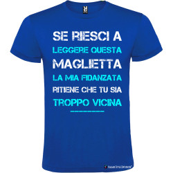 T-shirt personalizzata la mia fidanzata Italian Style Diffusion® colore blu royal