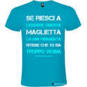 T-shirt personalizzata la mia fidanzata Italian Style Diffusion® colore azzurro turchese