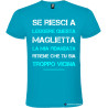 T-shirt personalizzata la mia fidanzata Italian Style Diffusion® colore azzurro turchese
