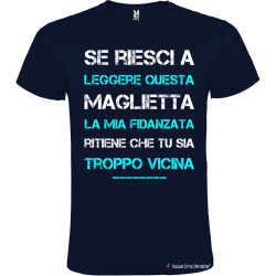 T-shirt personalizzata la mia fidanzata Italian Style Diffusion® colore blu navy