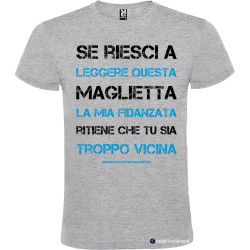 T-shirt personalizzata la mia fidanzata Italian Style Diffusion® colore grigio
