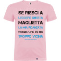 T-shirt personalizzata la mia fidanzata Italian Style Diffusion® colore rosa