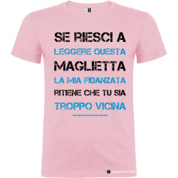 T-shirt personalizzata la mia fidanzata Italian Style Diffusion® colore rosa