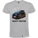 T-SHIRT PERSONALIZZATA CON AUTO HEAVY MOTOR MACHINE COLORE GRIGIO