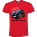 T-SHIRT PERSONALIZZATA CON AUTO HEAVY MOTOR MACHINE COLORE ROSSO