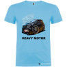 T-SHIRT PERSONALIZZATA CON AUTO HEAVY MOTOR MACHINE COLORE AZZURRO
