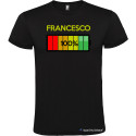 T-SHIRT CON NOME E BATTERIA QUASI CARICA 80 % COLORE NERO