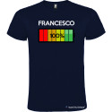 T-SHIRT CON NOME E BATTERIA QUASI CARICA 80 % COLORE BLU NAVY