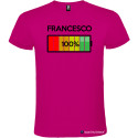 T-SHIRT CON NOME E BATTERIA QUASI CARICA 80 % COLORE ROSA FUCSIA