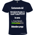 T-SHIRT PERSONALIZZATA UOMO CARICAMENTO VAFFANCULO IN CORSO BLU NAVY